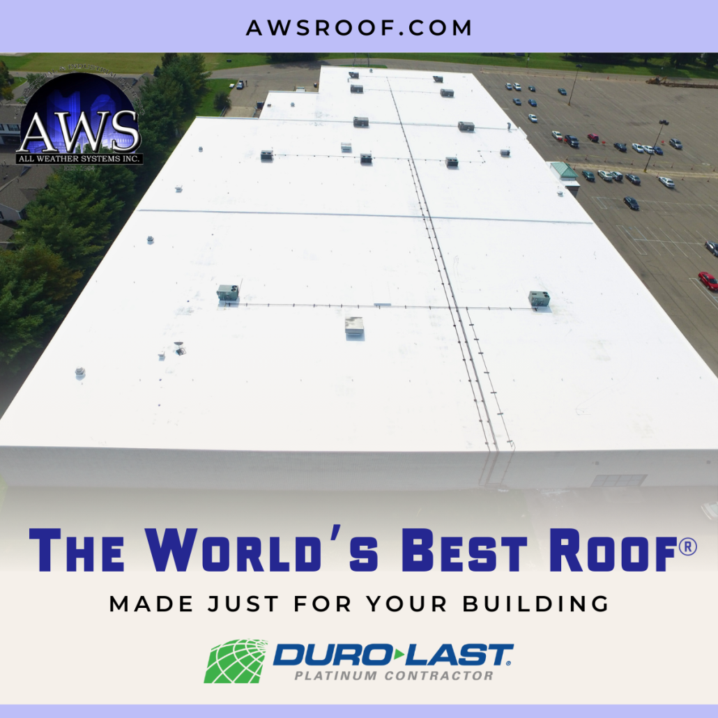 All Weather Systems Duro-Last flat roofs in Reynoldsburg installation on a large industrial facility, featuring a high-performance white membrane for maximum energy efficiency.